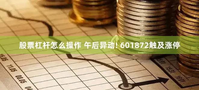 股票杠杆怎么操作 午后异动! 601872触及涨停