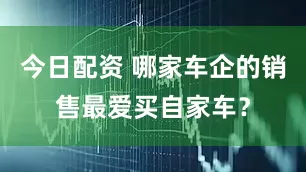 今日配资 哪家车企的销售最爱买自家车？